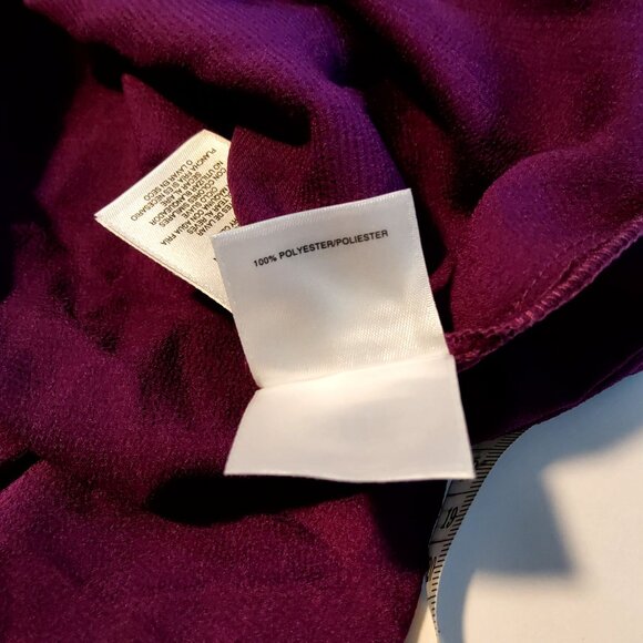 Purple Kasper V-Neck Long Sleeve Blouse Womens Size M V-neckline Long sleeves - Picture 11 of 11